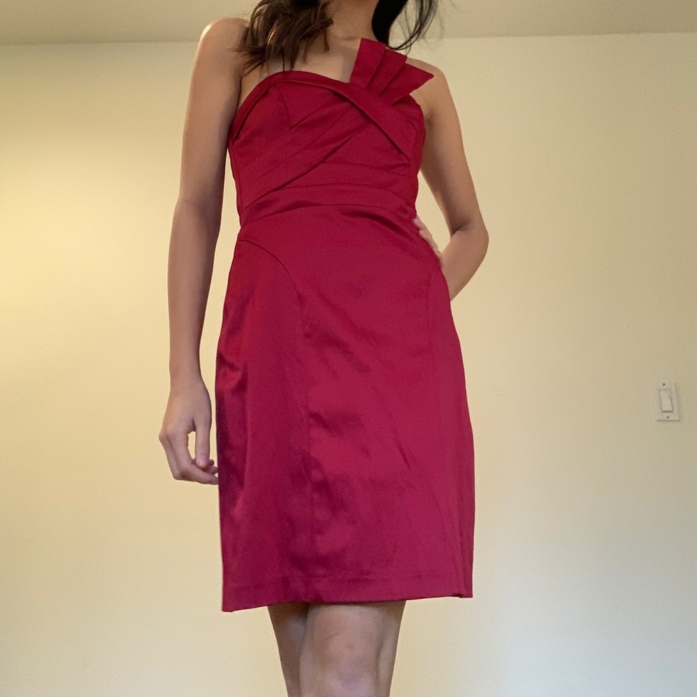 Cocktail/Homecoming Red Satin Dress